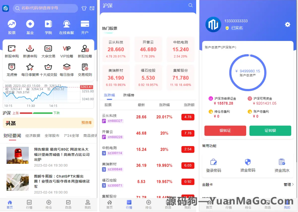 JAVA高端新版双融系统源码｜大宗抢筹/沪深京港美股/新股申购/策略融资-源码狗