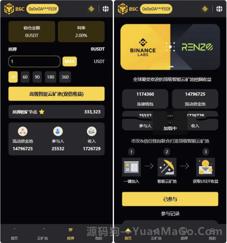 Web3 质押挖矿理财源码｜PHP 投资理财系统源码-源码狗