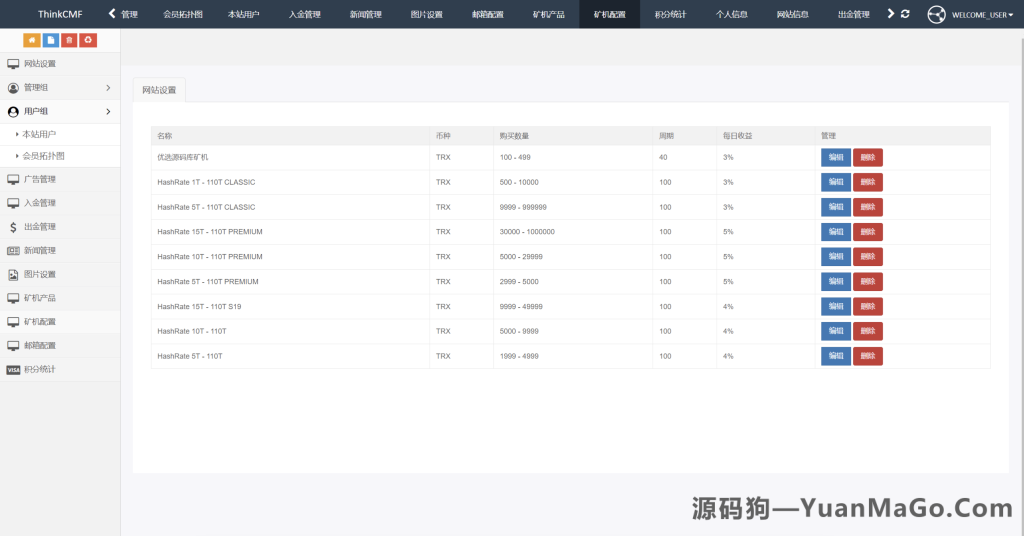 图片[4]-TRX 虚拟币矿机源码｜区块链矿机交易系统源码｜支持 4 国语言 + USDT 充值 + 搭建视频教程-源码狗