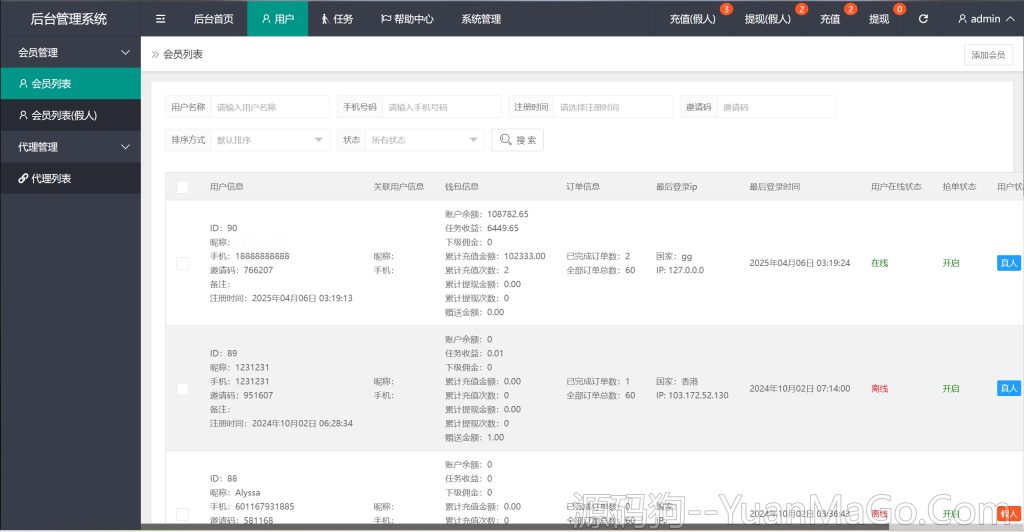 图片[7]-多语言海外抢单刷单源码 | 前端Vue源码 | 快杀盘+代理+业务员+亚马逊60关卡任务多语言海外抢单刷单前端vue源码/快杀盘代理/业务员/亚马逊60关卡任务-源码狗