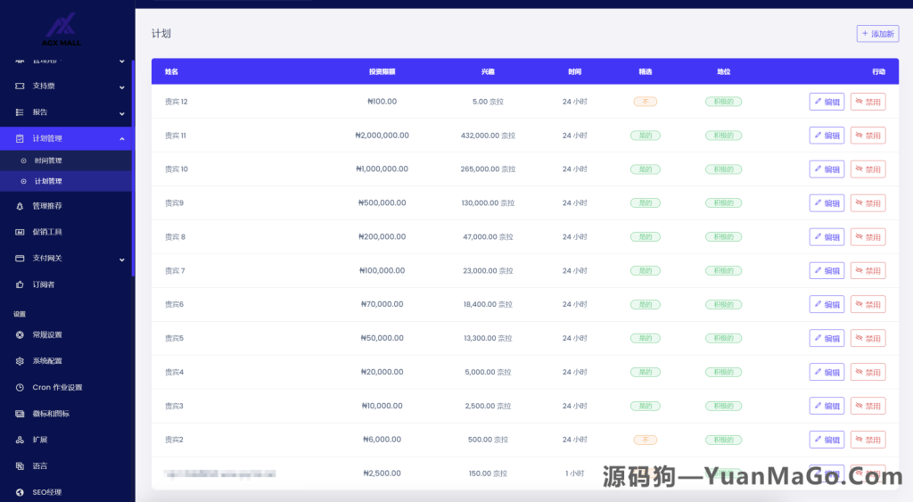 图片[2]-海外投资理财项目源码｜金色系高端UI｜充值提现+收益计算+风控-源码狗