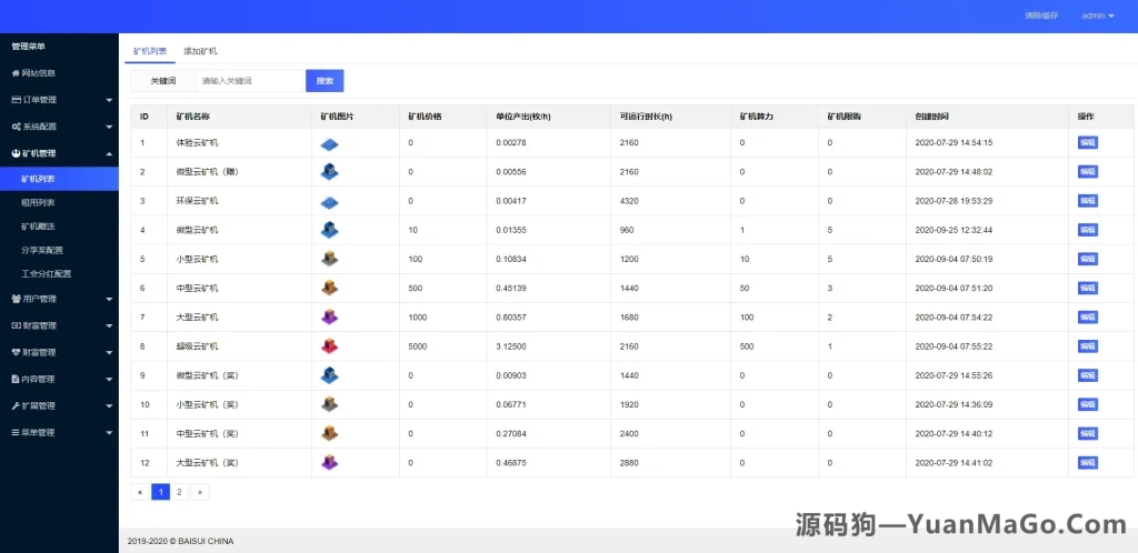 图片[3]-GRT 云矿机与虚拟币投资理财系统源码｜云算力租赁 · 质押分红 · 区块链投资平台-源码狗