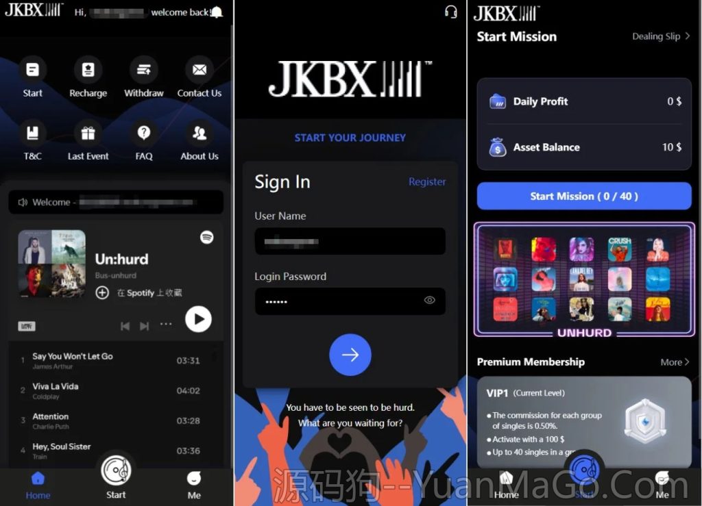 JKBX海外音乐刷单抢单源码/前端vue编译后+后端PHP-源码狗