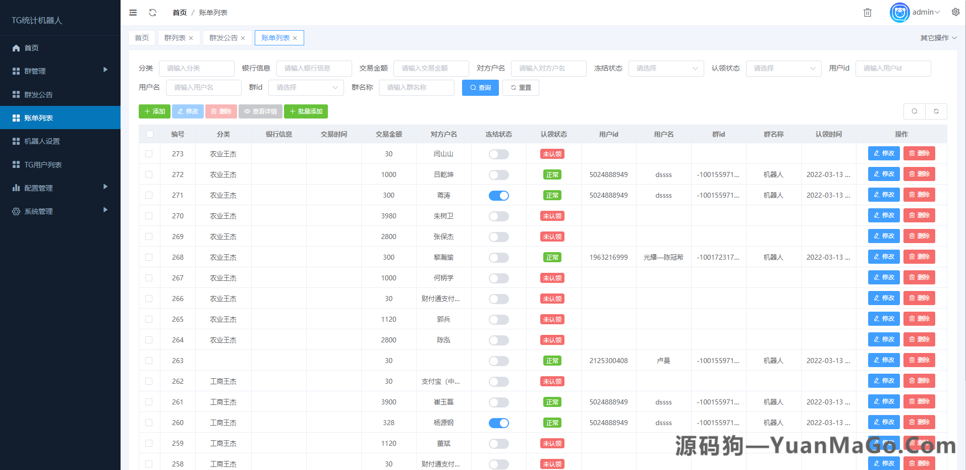 图片[5]-新版 TG 统计机器人｜Telegram 记账机器人・自动记账与群组统计工具-源码狗