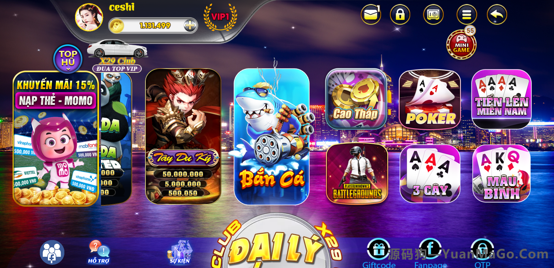 图片[5]-纯越南语Cocos电玩游戏源码｜精美UI三套+拉霸竞猜+带控制+完整源码-源码狗