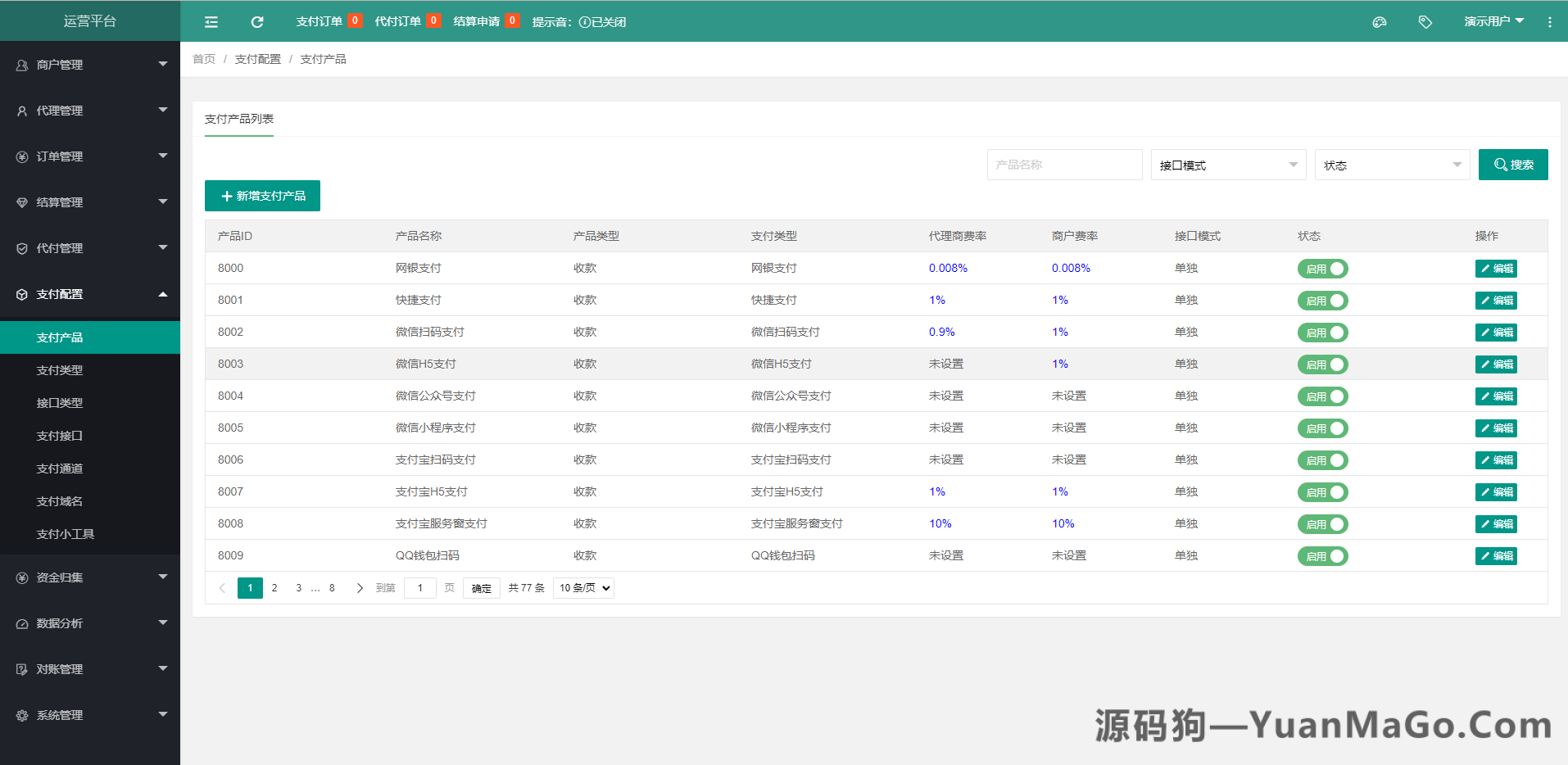 图片[7]-XxPay 聚合支付系统源码下载｜三方支付平台系统源码-源码狗