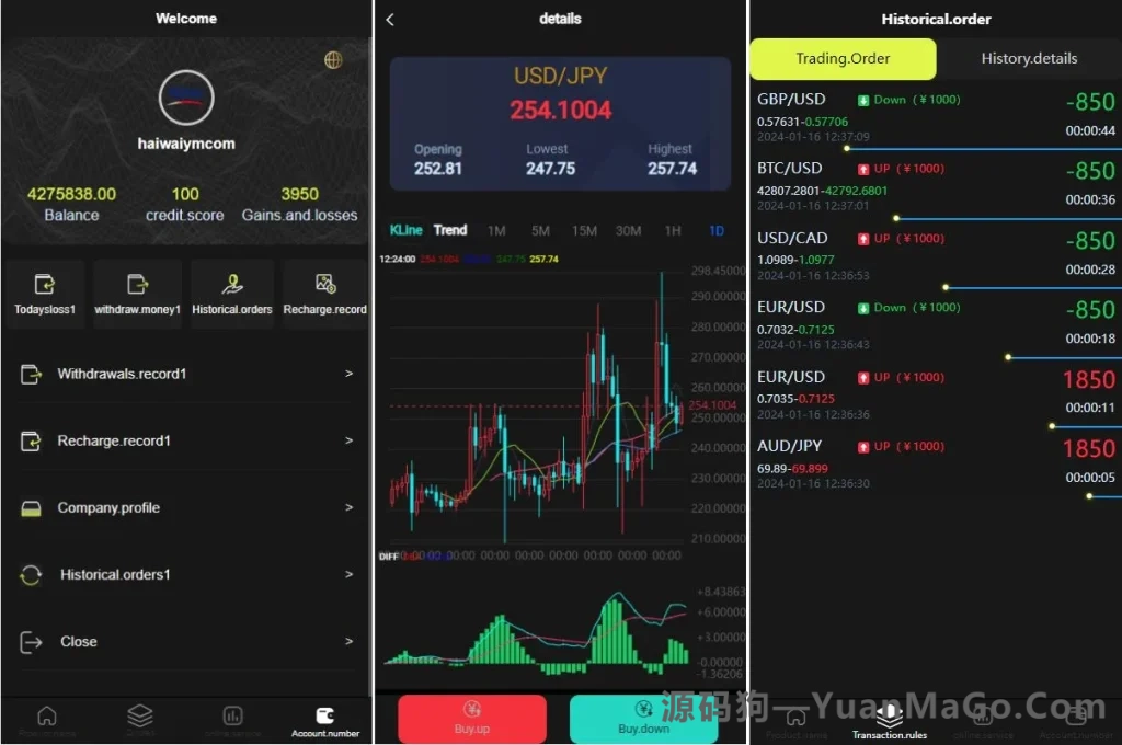 海外日语多语言微盘微交易源码|外汇微交易系统 支持英文+日语+西班牙语-源码狗